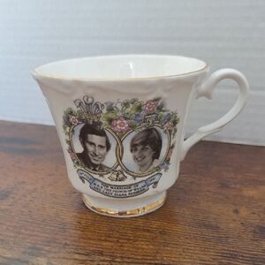 vintage bone china Teacup With Prince Charles And Lady Diana Spencer